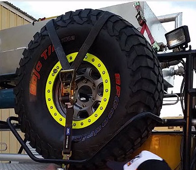 Utv tire tie outlet downs