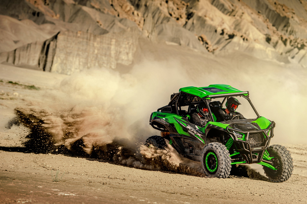 Kawasaki has released a new sport side x side, the 2020 Kawasaki Teryx KRX 1000, and it has the highest displacement and most powerful engine to date for a Kawasaki side x side.