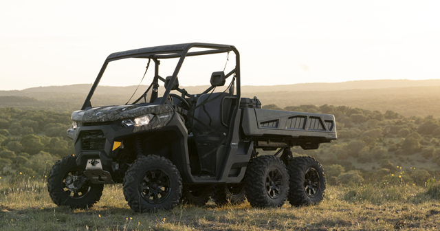 The all-new 2020 Can-Am Defender 6x6 DPS HD10 has six wheels