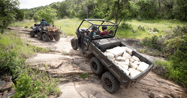 The all-new 2020 Can-Am Defender 6x6 DPS HD10 has six wheels