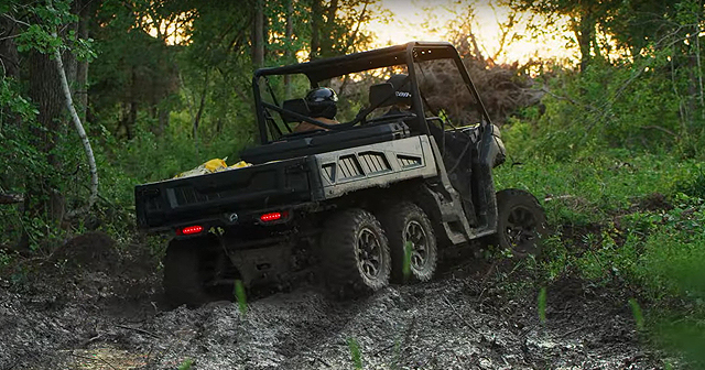 The all-new 2020 Can-Am Defender 6x6 DPS HD10 has six wheels