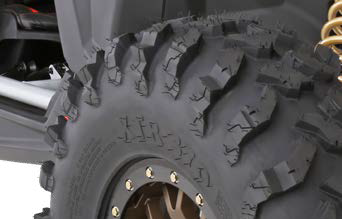 Close up of System 3 Off-Road XTR370 Radial Tires